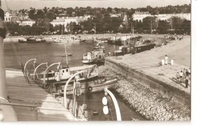 CPI (B4580) TULCEA. VEDERE DIN PORT, EDITURA MERIDIANE, CIRCULATA, 17.7.1968, STAMPILE, TIMBRU, BARCA, BARCI foto