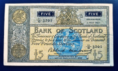 Scotia 5 Pounds 1957 P#101b foto