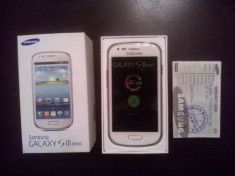 SAMSUNG Galaxy S3 Mini 8GB NOU + husa protectie spate CADOU foto