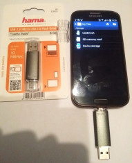 Stick USB pt Android, 2 in 1 microUSB 8G - HAMA - LAETA TWIN foto