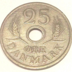 G7. DANEMARCA 25 ORE 1968, 4.30 g., Copper-Nickel, 23 mm, Frederik IX, XF **