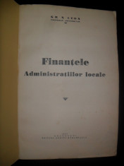 Finantele administratiilor locale Gh. N. Leon,1940 foto