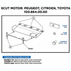 Scut motor metalic Peugeot, Citroen, Toyota foto