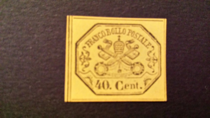 Italia statul papal 1867 nedantelat val. de 40 C