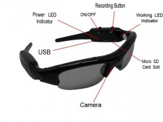 Camera ascunsa camere spion spy ochelari de soare spion ochelari spy glasses DVR ochelari spion + card micro sd 8 gb. MOTTO: CALITATE NU CANTITATE! foto