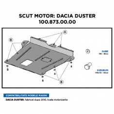 Scut motor metalic Dacia Duster foto