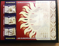 Romania 2009-Sursa Europeana de energie -Bloc stampilat foto