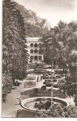 CPI (B4605) BAILE HERCULANE, VEDERE DIN PARC, CIRCULATA, 15.4.1959, STAMPILE, TIMBRU foto