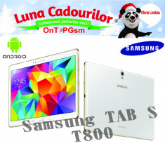 Tableta SAMSUNG Galaxy Tab S T800 MultiTouch Cortex A15 1.9GHz Quad Core plus Cortex A7 1.3GHz Quad Core 3GB RAM 16GB flash WiFi Dazzling White foto