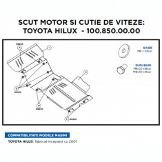 Scut motor + cutie de viteza metalic Toyota Hilux 2007 -&amp;gt; foto