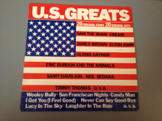 U.S. GREATS - 20 ORIGINAL STARS - selectie ROCK (1975/POLYDOR REC/RFG) - VINIL foto