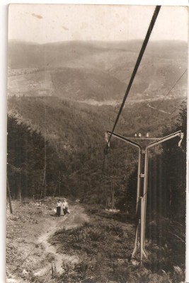 CPI (B4606) VEDERE DE PE MUNTELE SEMENIC, EDITURA MERIDIANE, CIRCULATA, 6.8.1966, STAMPILE, TIMBRU foto