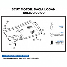 Scut motor metalic Dacia Logan foto