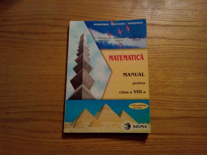 MATEMATICA * Clasa a VIII -a -- Mihaela Singer - 2000, 224 p.