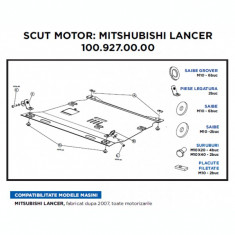 Scut motor metalic Mitsubishi Lancer foto