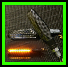 SEMNALIZARI MOTO LED SLIM 12 Carbon foto