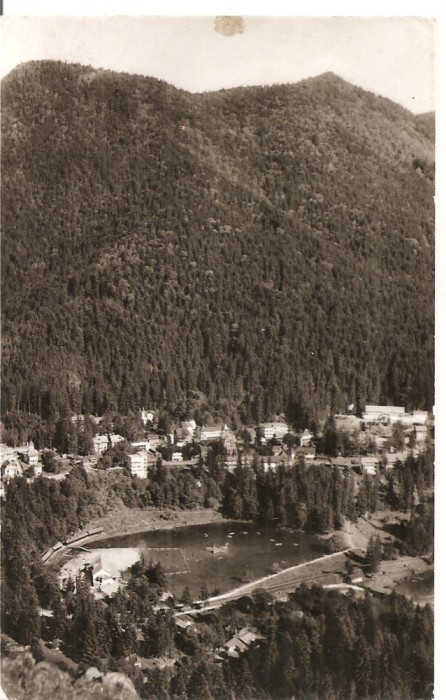 CPI (B4644) TUSNAD, VEDERE DE PE STANCA SOIMILOR, EDITURA MERIDIANE, CIRCULATA, 11.9.1967, STAMPILE, TIMBRU