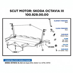 Scut motor metalic Skoda 3 foto