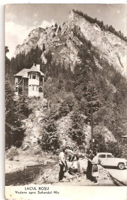 CPI (B4638) LACUL ROSU. VEDERE SPRE SUHARDUL MIC, CIRCULATA, 8.8.1962, STAMPILE, TIMBRU foto