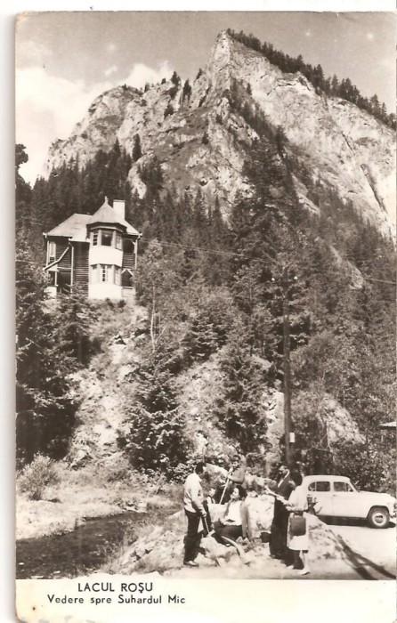 CPI (B4638) LACUL ROSU. VEDERE SPRE SUHARDUL MIC, CIRCULATA, 8.8.1962, STAMPILE, TIMBRU