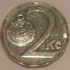 G7. CEHIA 2 KORUN COROANE 1993, 3.70 g., Nickel Plated Steel, 21.5 mm **