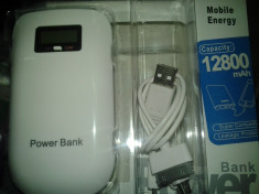 Baterie Externa 12800 mAh afisat LCD ( 12 amperi) Universala cu dubla iesire / Power Bank - Samsung foto