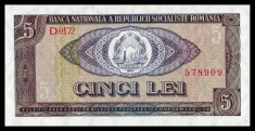 2. ROMANIA, 5 LEI 1966, UNC foto