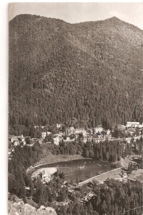 CPI (B4646) TUSNAD, VEDERE DE PE STANCA SOIMILOR, EDITURA MERIDIANE, CIRCULATA, 9.7.1964, STAMPILE