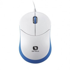 Mouse USB mini Serioux Rainbow 680, ambidextru, albastru foto