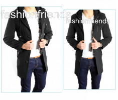 Palton tip ZARA fashion negru - Palton barbati - Palton slim fit - Palton casual - Palton office - CALITATE GARANTATA - cod produs: 3446 foto