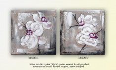 Tablou floral diptic (3) - tablou set 2 piese (120x60cm) foto