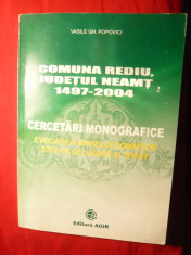 V.Gh.Popovici - Monografia Comunei Rediu -cu evocarea lui Stefan cel Mare-Ed foto