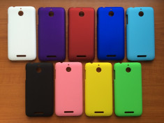 Hard case / Huse tari din plastic captusite cu un cauciuc mat superslim catifelate HTC Desire 510 foto