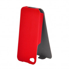 Husa iPhone 4/4S Lemontti Flip Senso Rosu foto