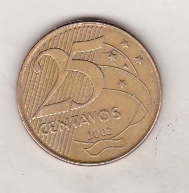 bnk mnd Brazilia 25 centavos 2002 , personalitati foto