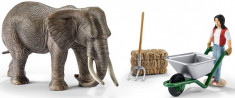 Set Figurine Schleich - Ingrijire Elefant - 41409 foto