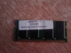 MEMORIE SDRAM LAPTOP PC133 256MB PERFECT FUNCTIONALA foto