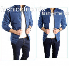 Geaca tip ZARA fashion albastra - geaca barbati - geaca groasa - geaca iarna- Geaca slim fit - Geaca casual- CALITATE GARANTATA - cod produs: 3442 foto