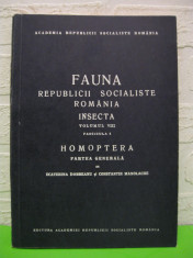 FAUNA R. S. ROMANIA , INSECTA , Volumul VIII , Fascicula 4, HOMOPTERA , Partea Generala , 1969 , stare foarte buna foto
