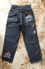 Blugi hip hop Original Jeans Johnny Blaze Style; marime 31: 79 cm talie, 108 cm lungime, 80 cm crac interior; 100% bumbac; impecabili, ca noi foto