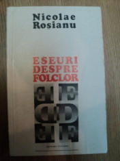 ESEURI DESPRE FOLCLOR de NICOLAE ROSIANU , 1981 foto