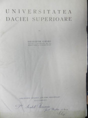 UNIVERSITATEA DACIEI SUPERIOARE - ONISIFOR GHIBU -BUC. 1929 foto