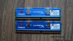Memorie Kingston DDR1 1GB kit 2x512 foto