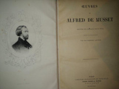 OEUVRES DE ALFRED DE MUSSET ORNEES DE DESSINS DE M. BIDA, GRAVES EN TAILLE DOUCE PARIS 1867 foto