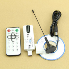 Stick Tv Tuner USB 2.0 DVB-C-T-T2 (canale de cablu si digitale, peste 100 canale si pe UPC si pe RDS) HDTV ! foto