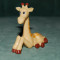 Jucarie figurina girafa sezuta, colectie, plastic, 6x6 cm,