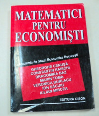 MATEMATICI PENTRU ECONOMISTI BUCURESTI 2003-DR.GHEORGHE CENUSA foto