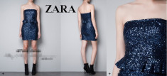 Zara Trf, Rochie Paiete, model superb, material strech. Marimea M (merge S/M) foto