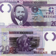 MOZAMBIC 20 meticais 2011 polymer UNC!!!