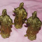 Trei statuete din bronz masiv, reprezentand intelepti chinezi